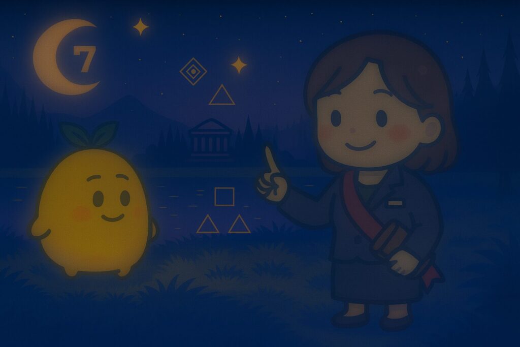 【数秘7 × ERLA-Q 執政官】の性格・強み・才能の活かし方を徹底解説｜その人望の厚い笑顔の裏で、「完璧な計画」が混乱を招く不安を抱えていませんか？