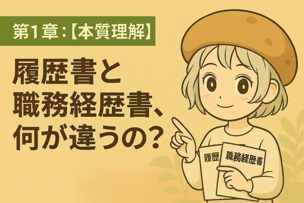 第1章：【本質理解】履歴書と職務経歴書、何が違うの？