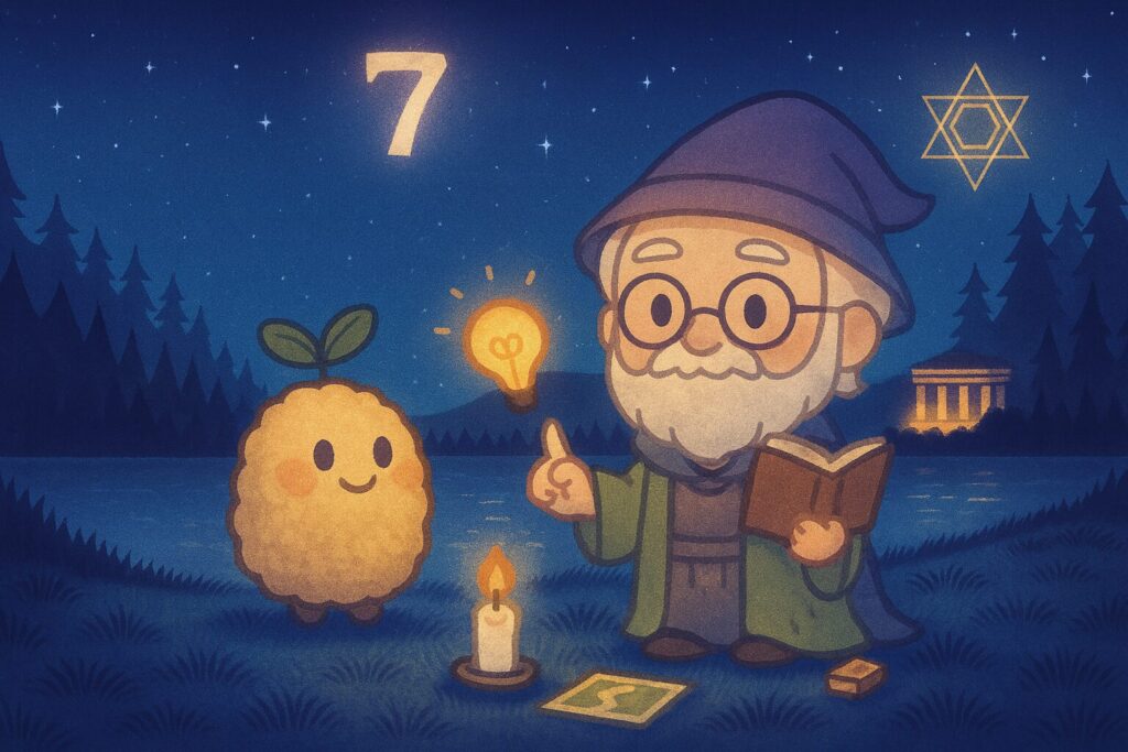 【数秘7 × ISCA-Q 賢者】の性格・強み・才能の活かし方を徹底解説｜その知識は、静かに世界を安定させる「知恵の泉」です。