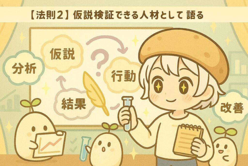 法則2：「仮説検証」できる人材として語る
